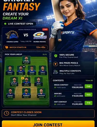 Cccgame (ccc game) fantasy cricket & matchday visual 3